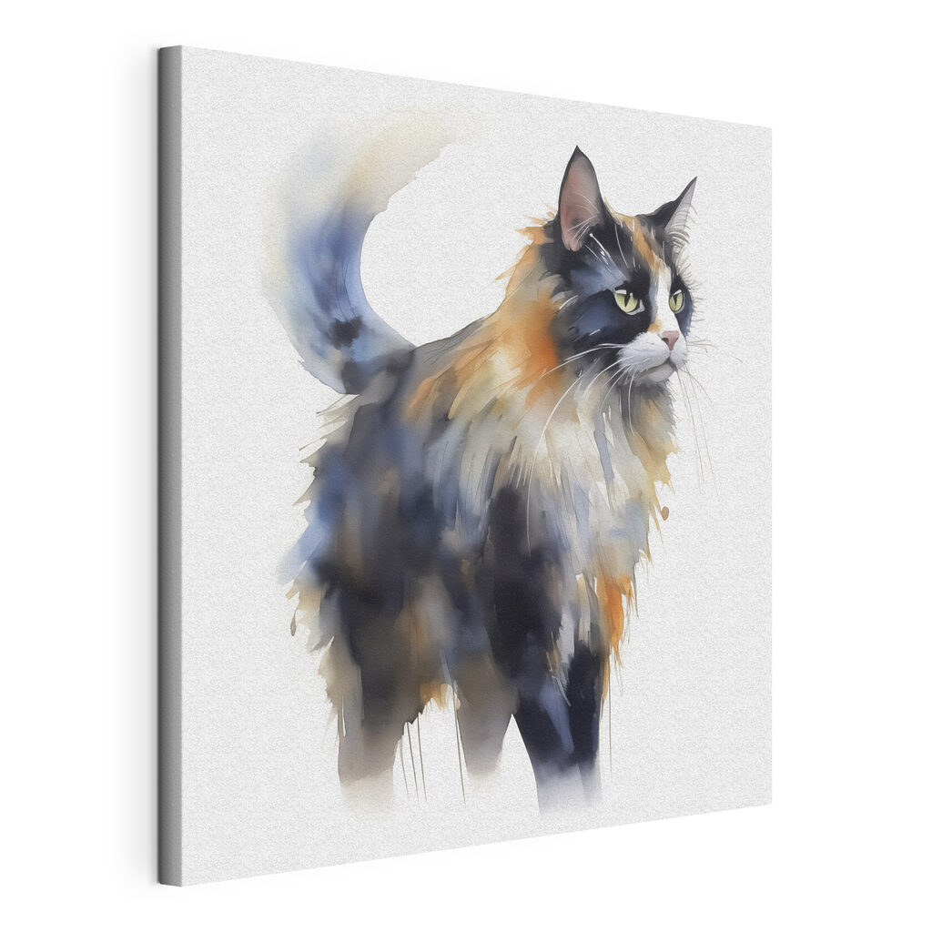 Chat bigarré à l’aquarelle — vue du produit
