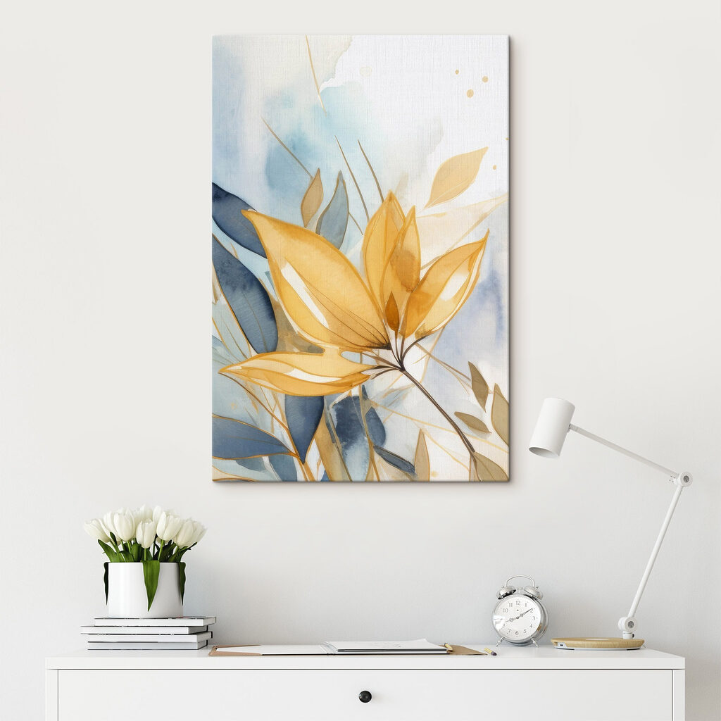 Feuilles dorées en éventail — intérieur 2