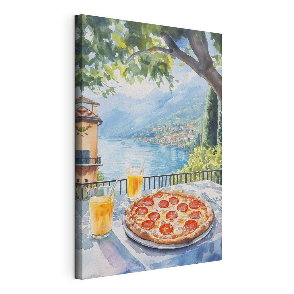 Pizza sous un arbre — vue du produit