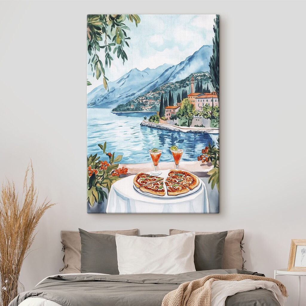 Pizza sur la baie dans un intérieur