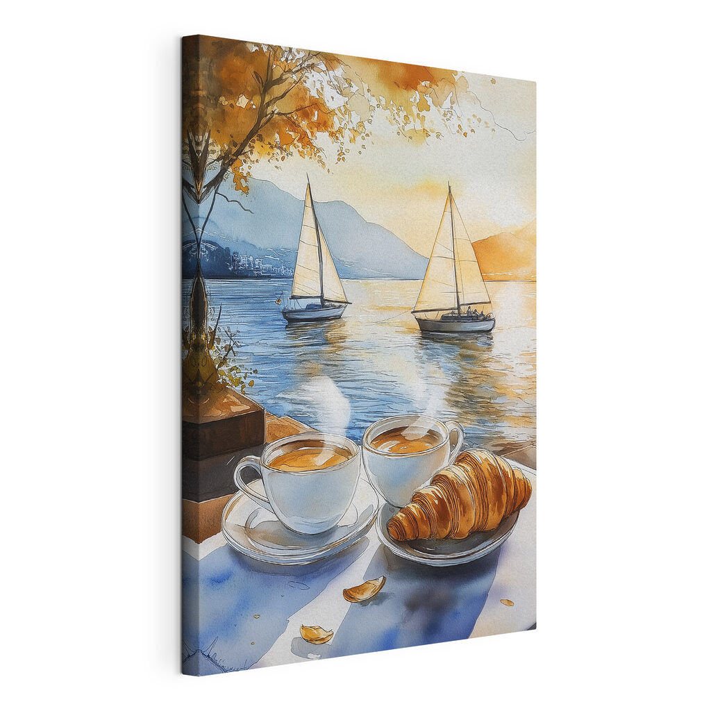 Croissant et deux voiliers — vue du produit