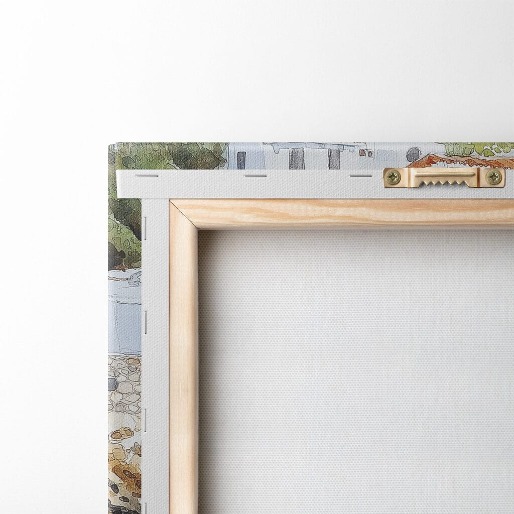 Café et maisons blanches — dos