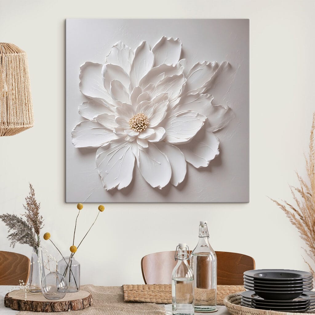Fleur blanche solitaire — intérieur 2