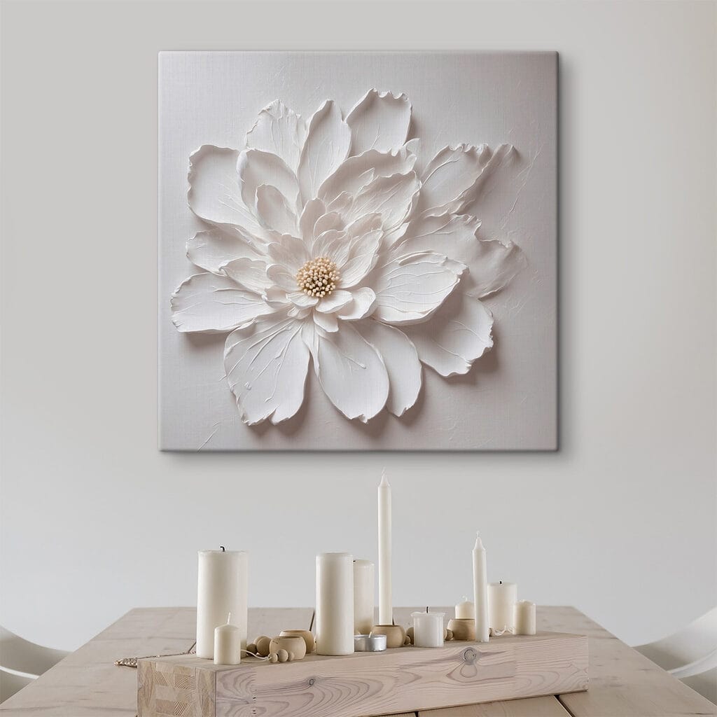 Fleur blanche solitaire — intérieur 3