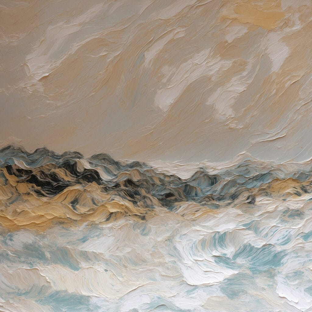 Houle aux tons sable — motif complet
