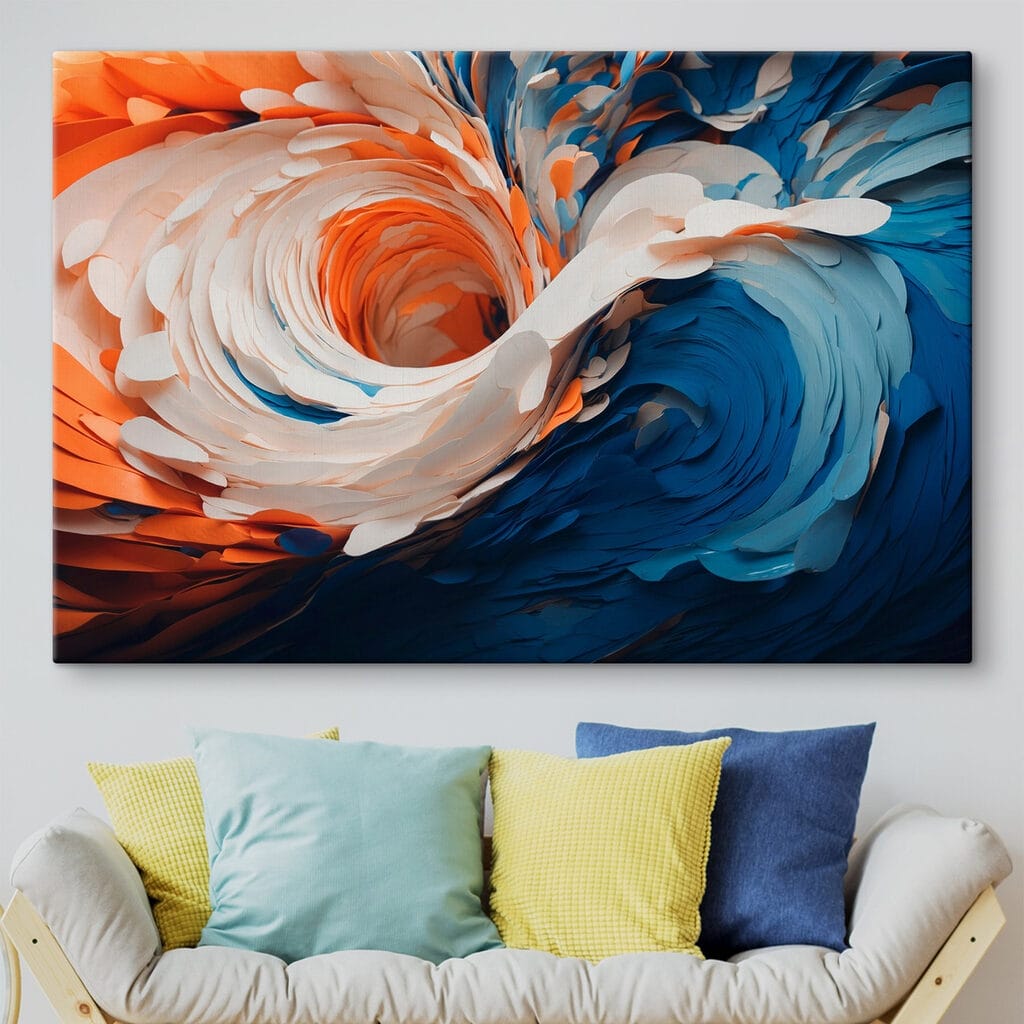 Tourbillon bleu et orange — intérieur 2