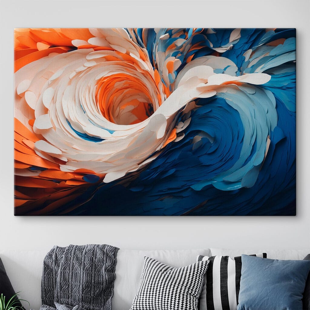 Tourbillon bleu et orange — intérieur 1
