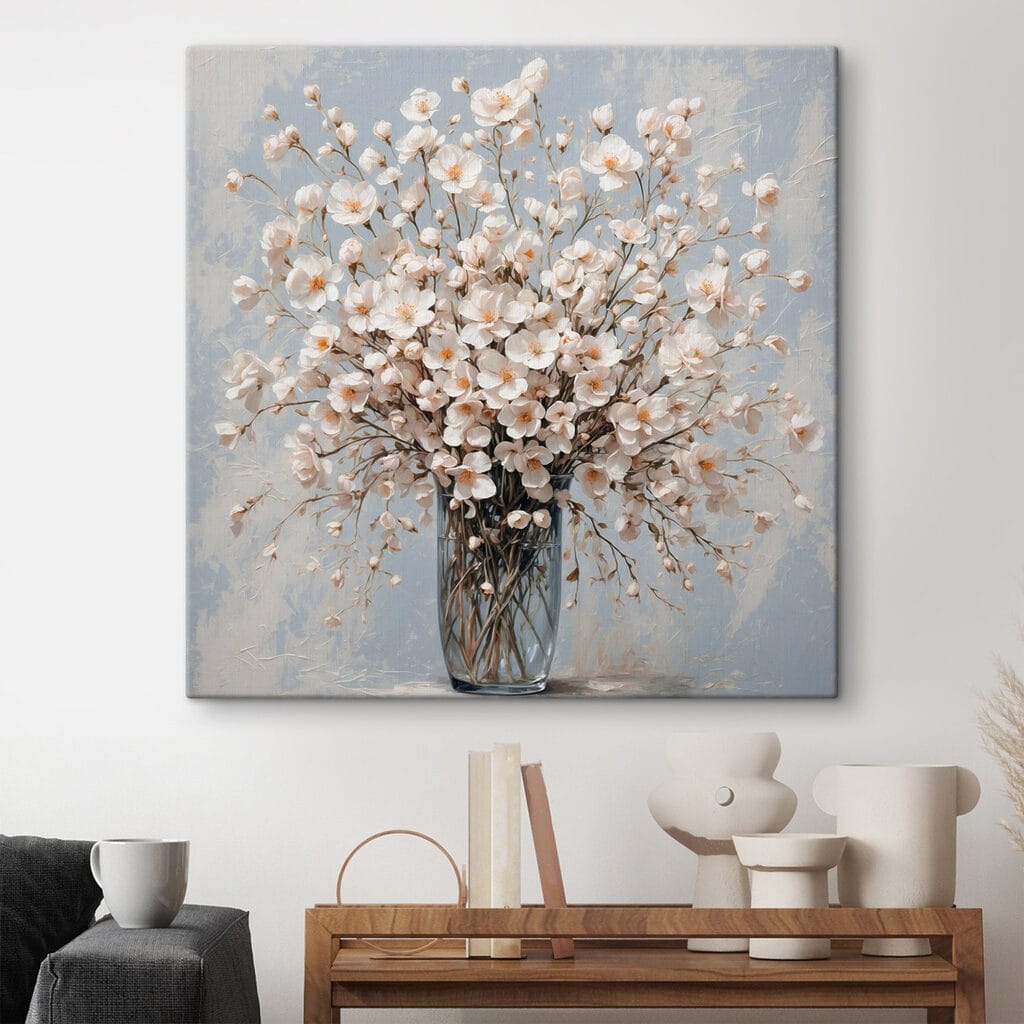 Vase de fleurs blanches — intérieur 2