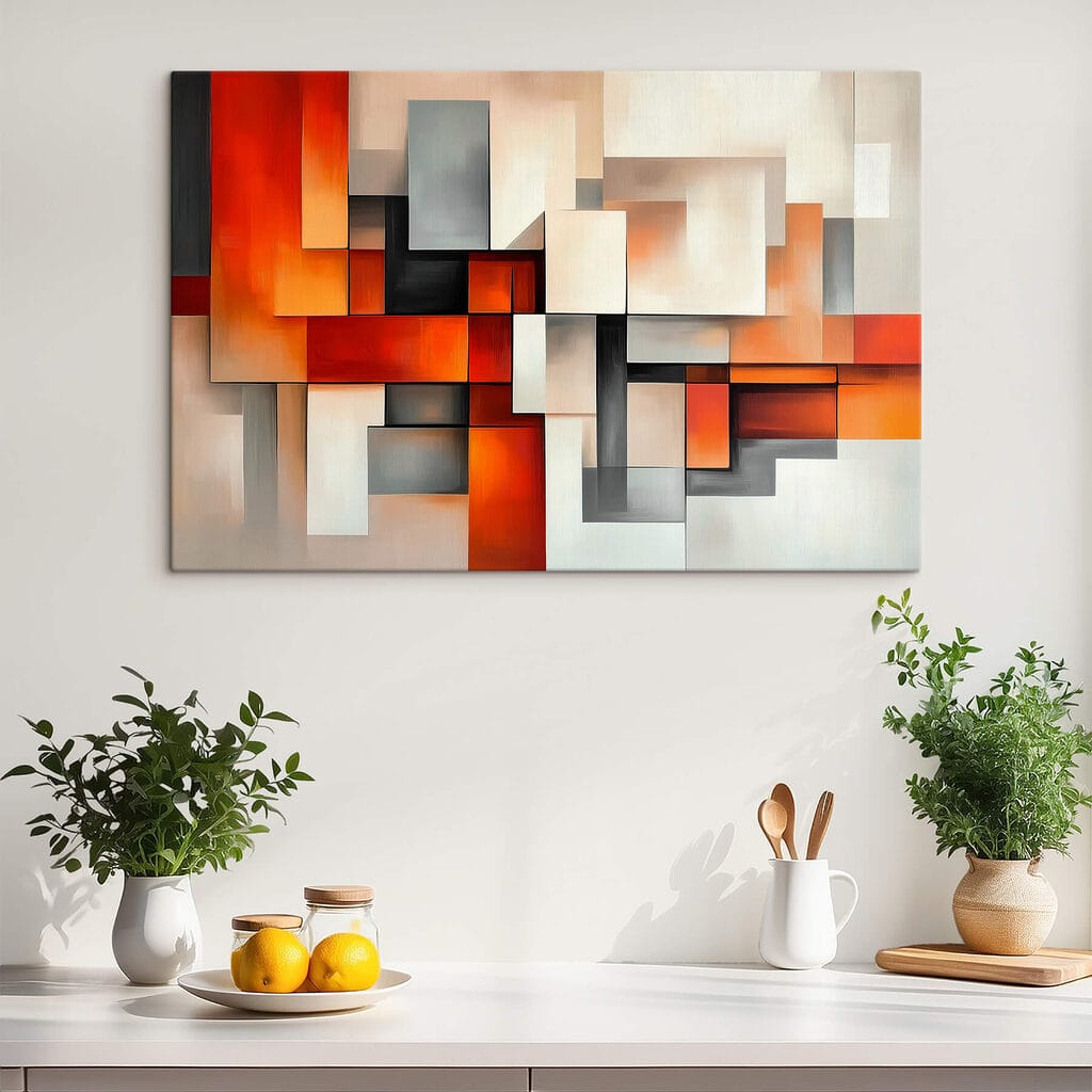 Blocs orange sur crème — intérieur 3