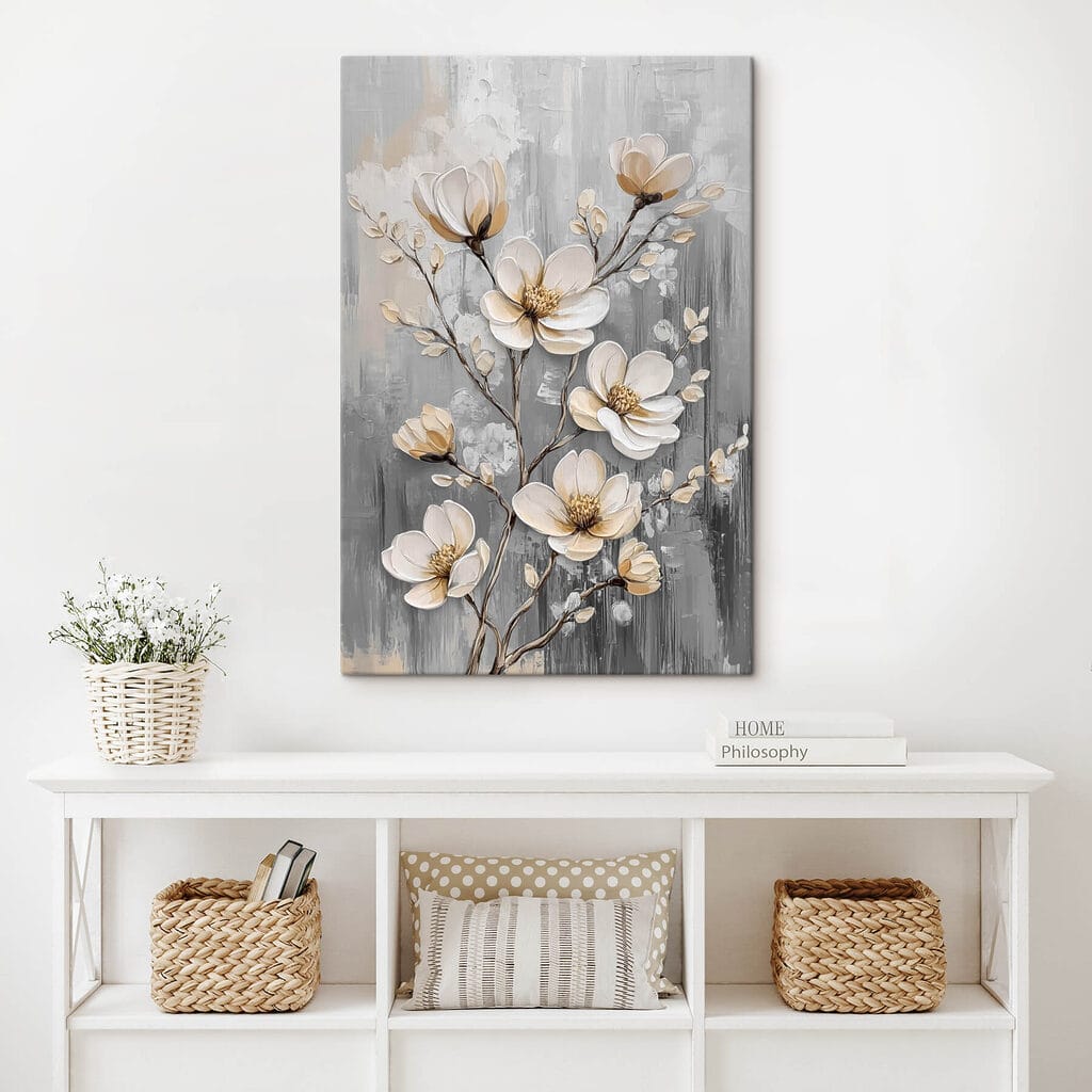 Rameaux blancs sur gris — intérieur 2
