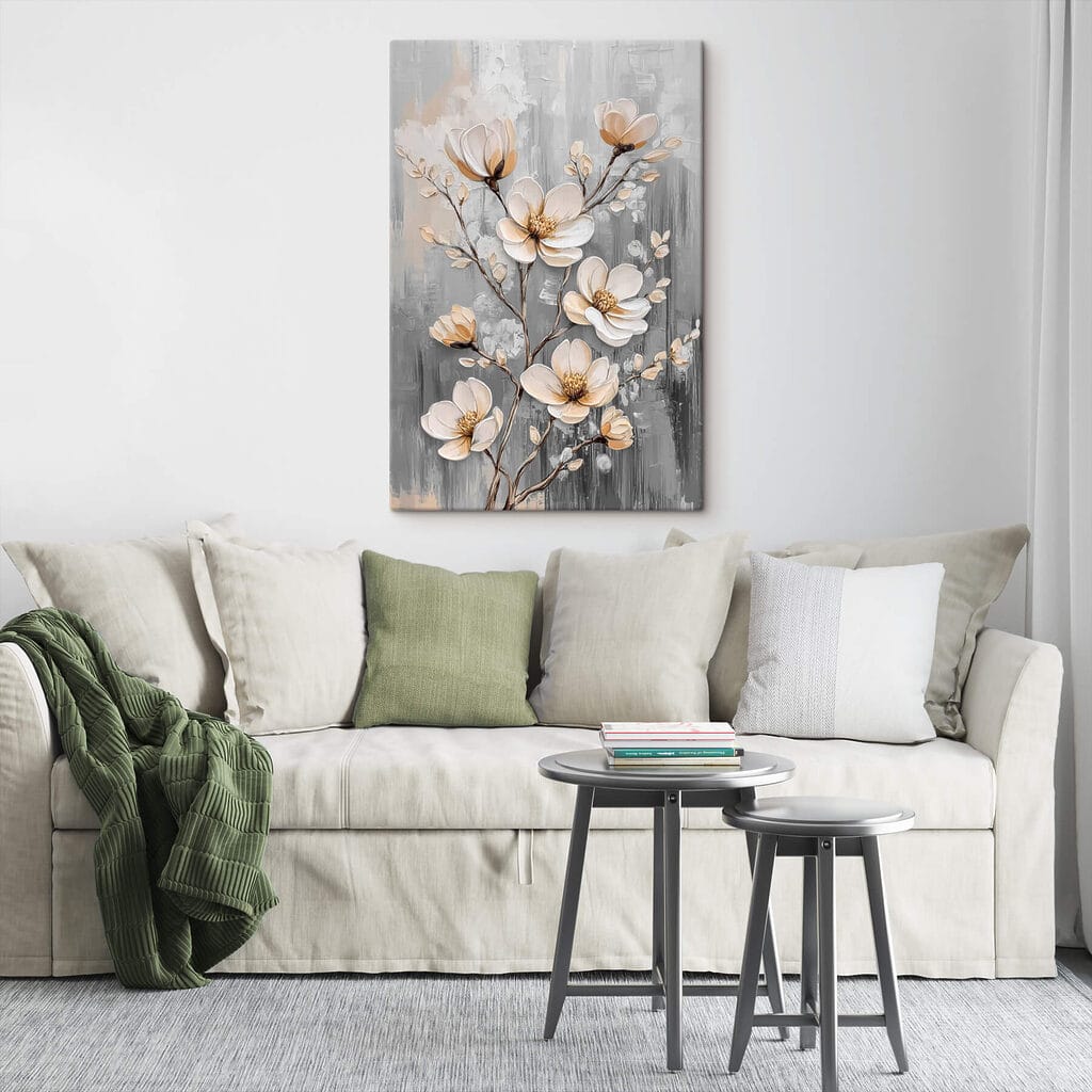 Rameaux blancs sur gris — intérieur 3