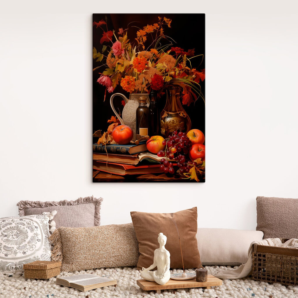 Bouquet d’automne et fruits — intérieur 1