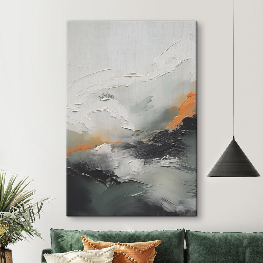 Ligne orange sur gris — intérieur 1