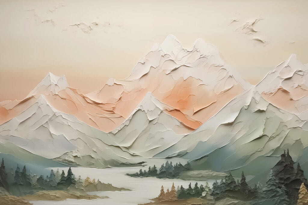 Montagnes pâles — motif complet