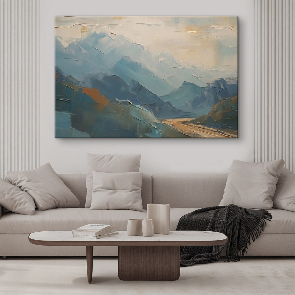 Montagnes bleues et ocre — intérieur 2
