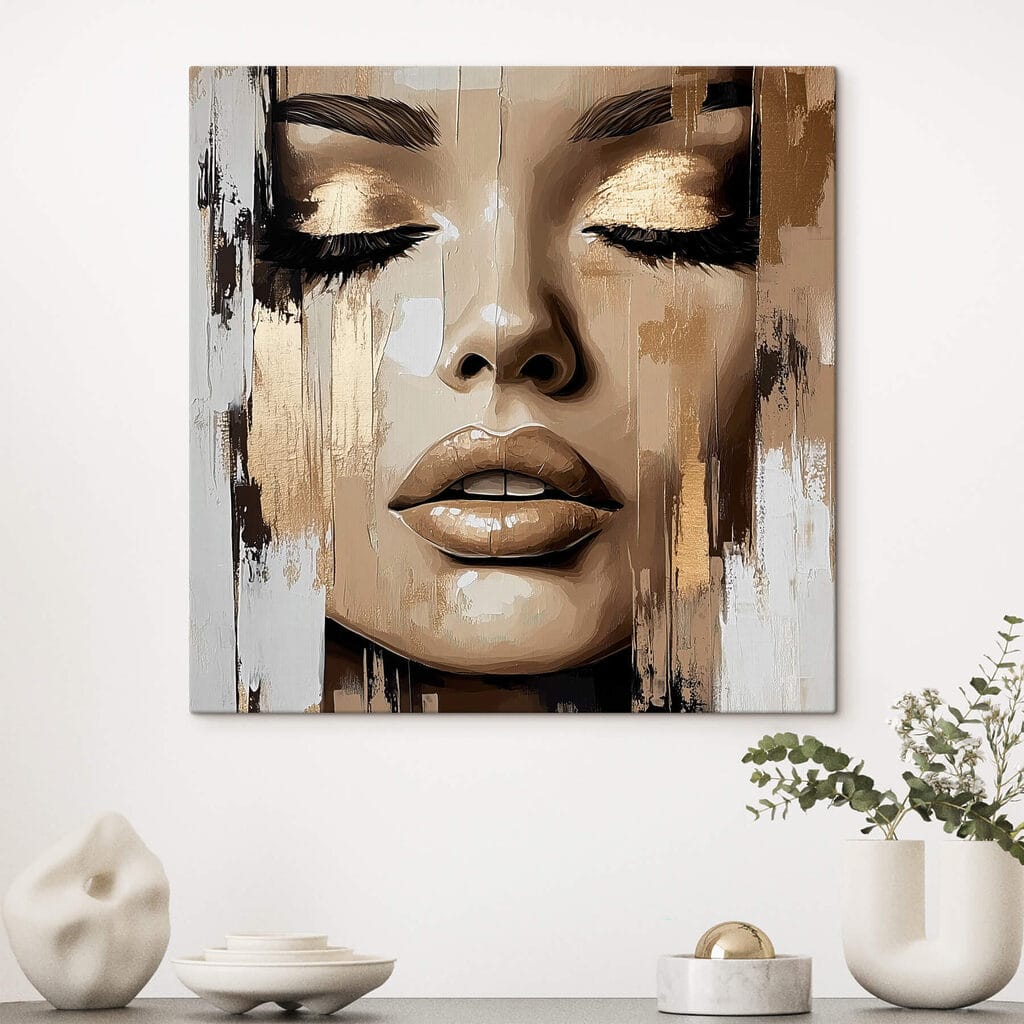 Yeux clos en beige — intérieur 2