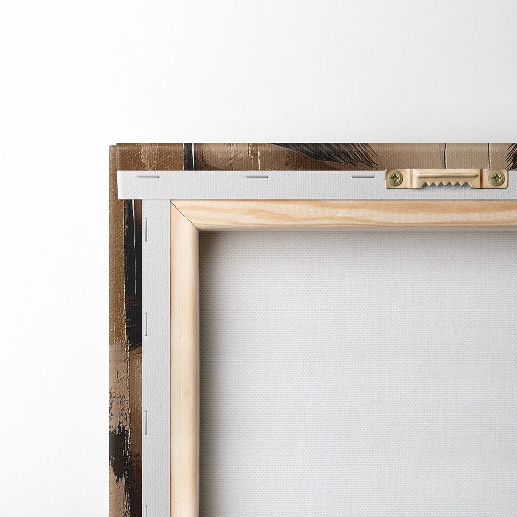 Yeux clos en beige — dos