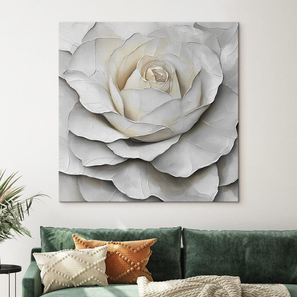 Rose blanche ombrée — intérieur 1
