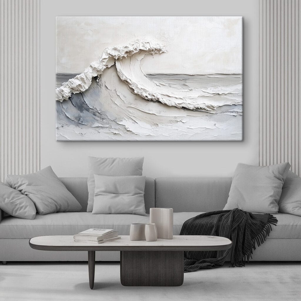 Vague blanche sur gris — intérieur 1