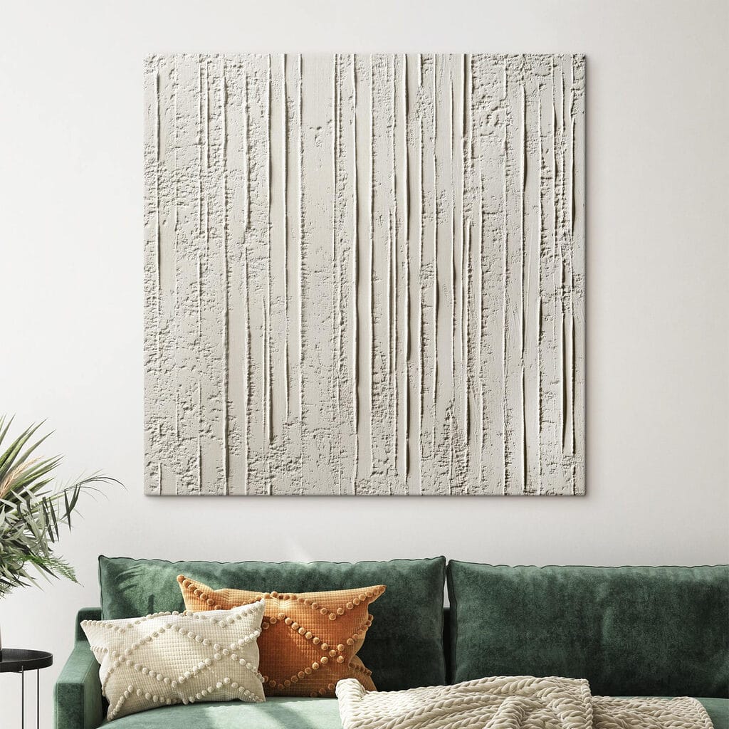 Lignes verticales crème — intérieur 1