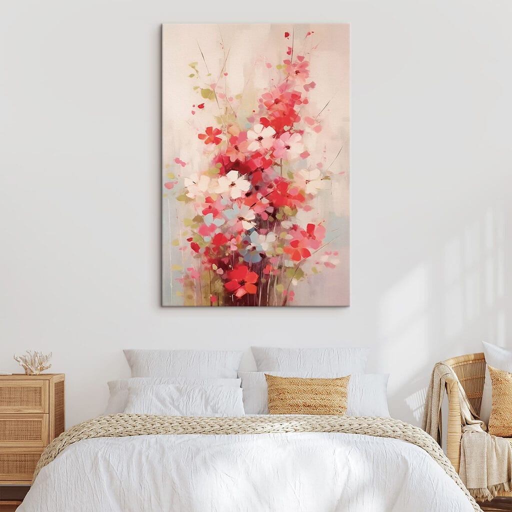 Fleurs roses par touches — intérieur 2