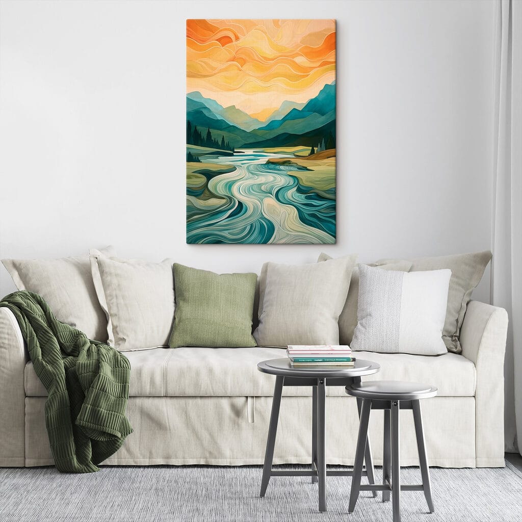 Rivière au ciel orange — intérieur 2