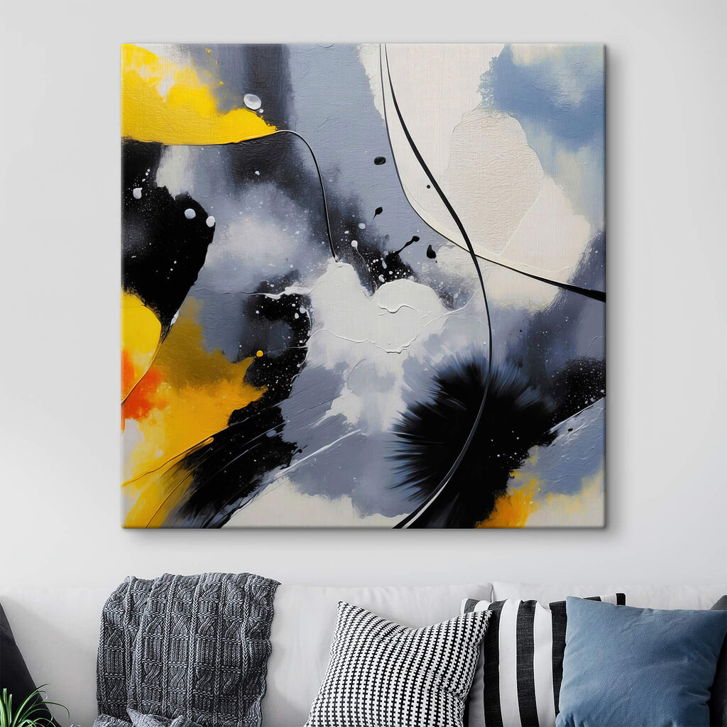 Jaune et encre noire — intérieur 1