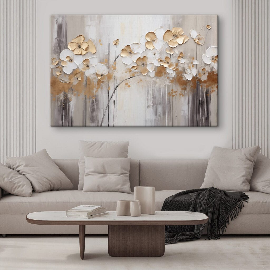 Floraison blanche et dorée — intérieur 2