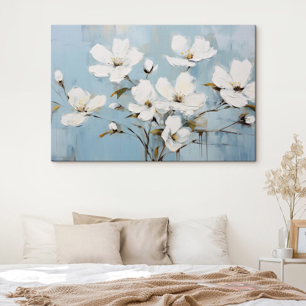Branches blanches sur bleu — intérieur 2