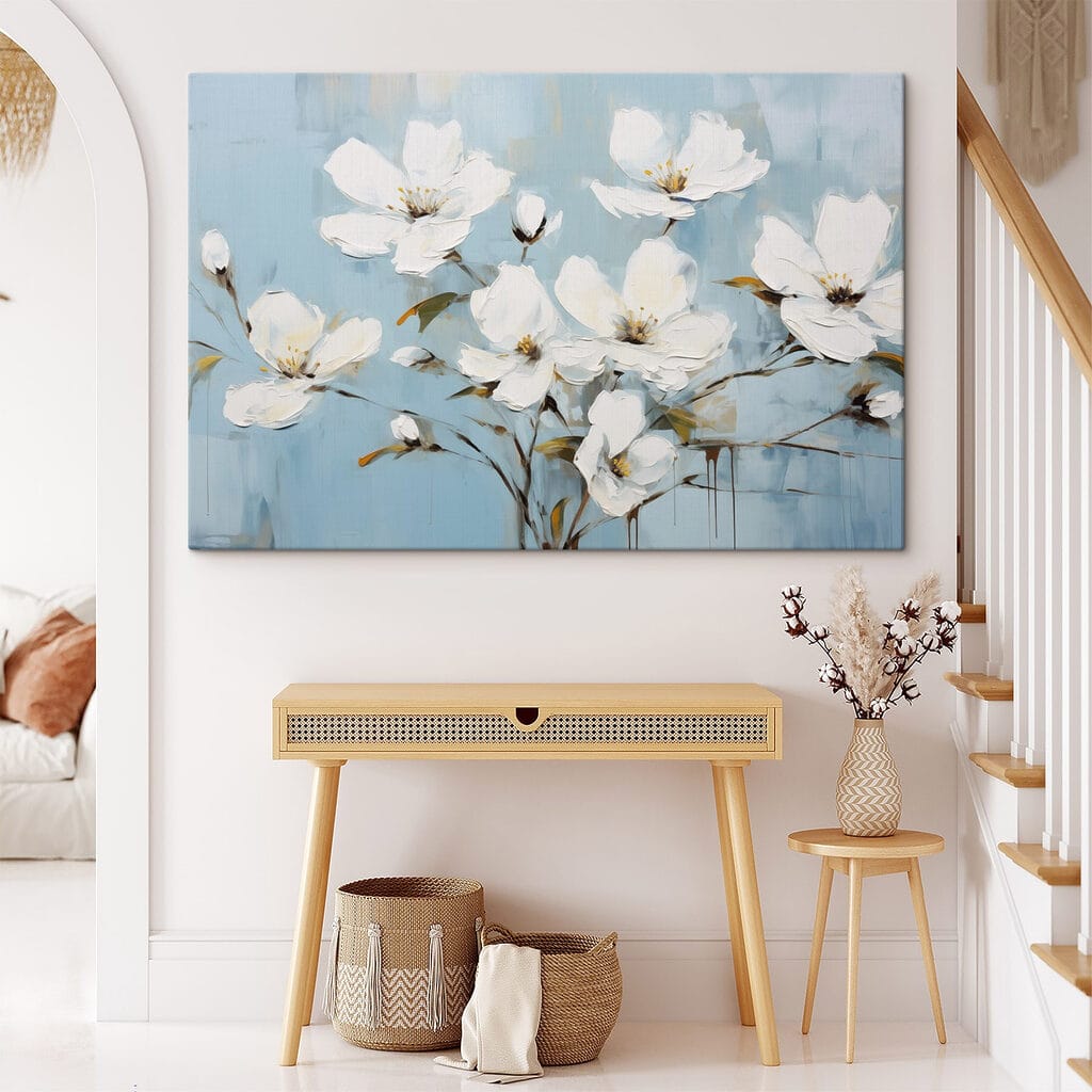 Branches blanches sur bleu — intérieur 1