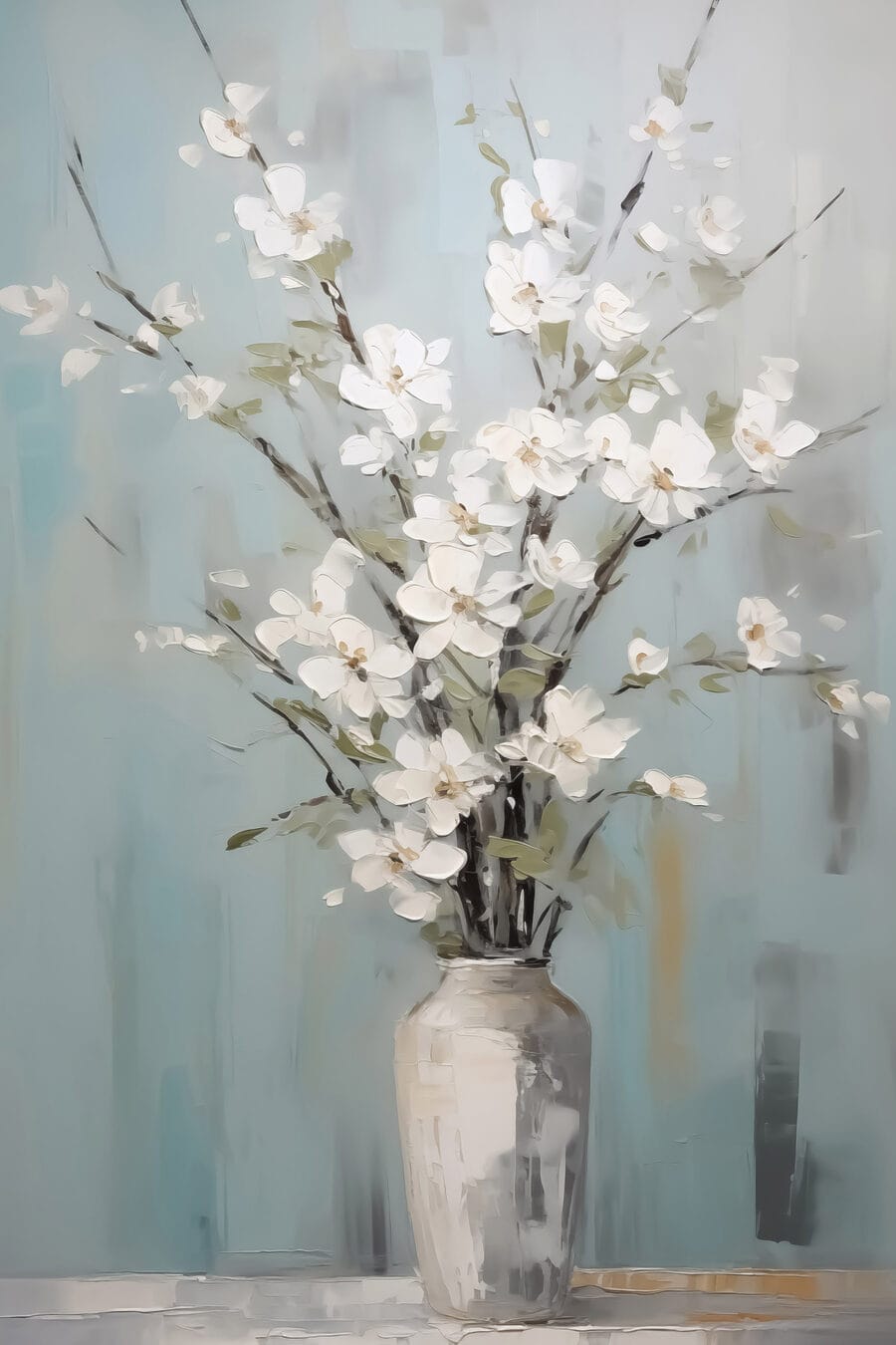Vase de rameaux fleuris — motif complet