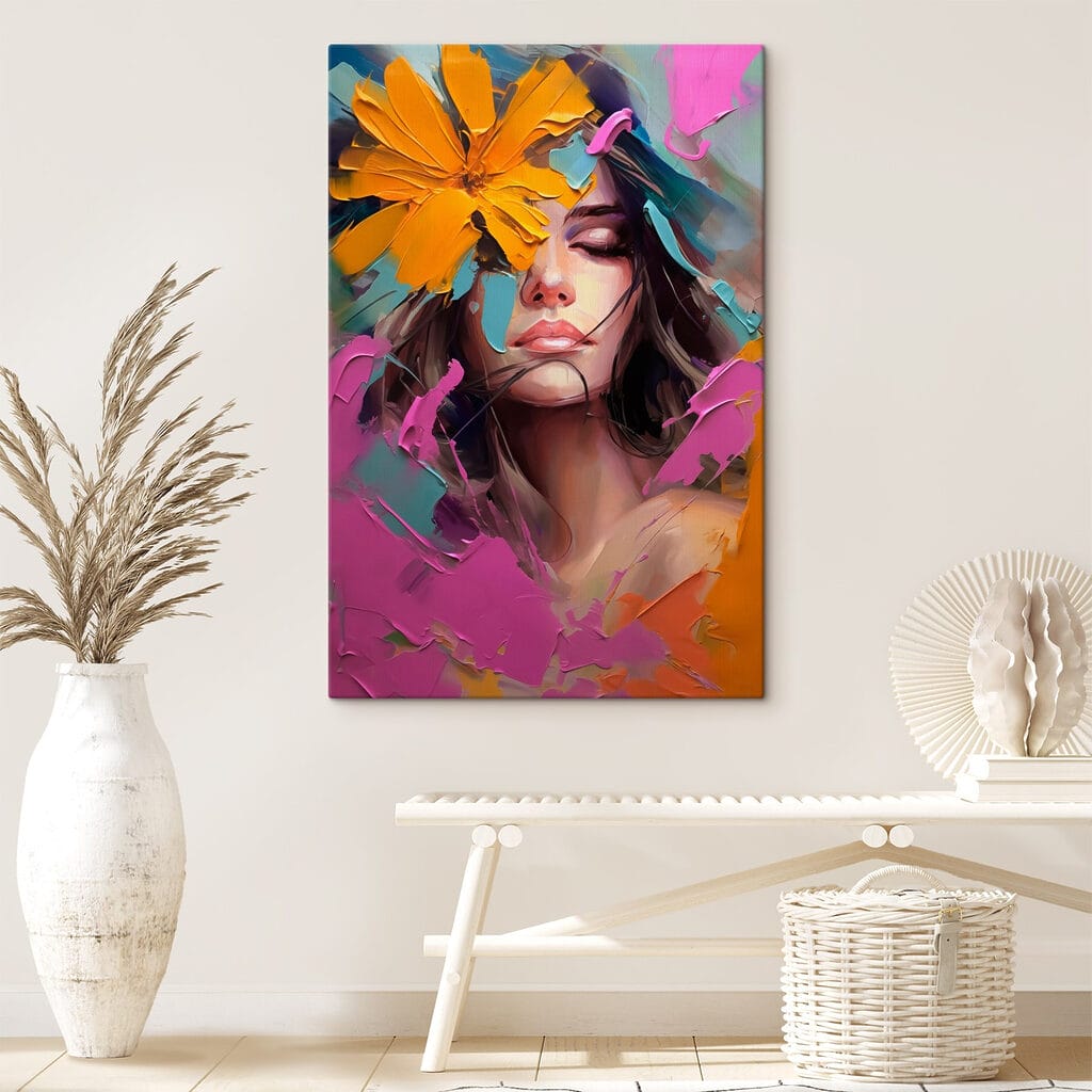 Visage aux fleurs vives — intérieur 2
