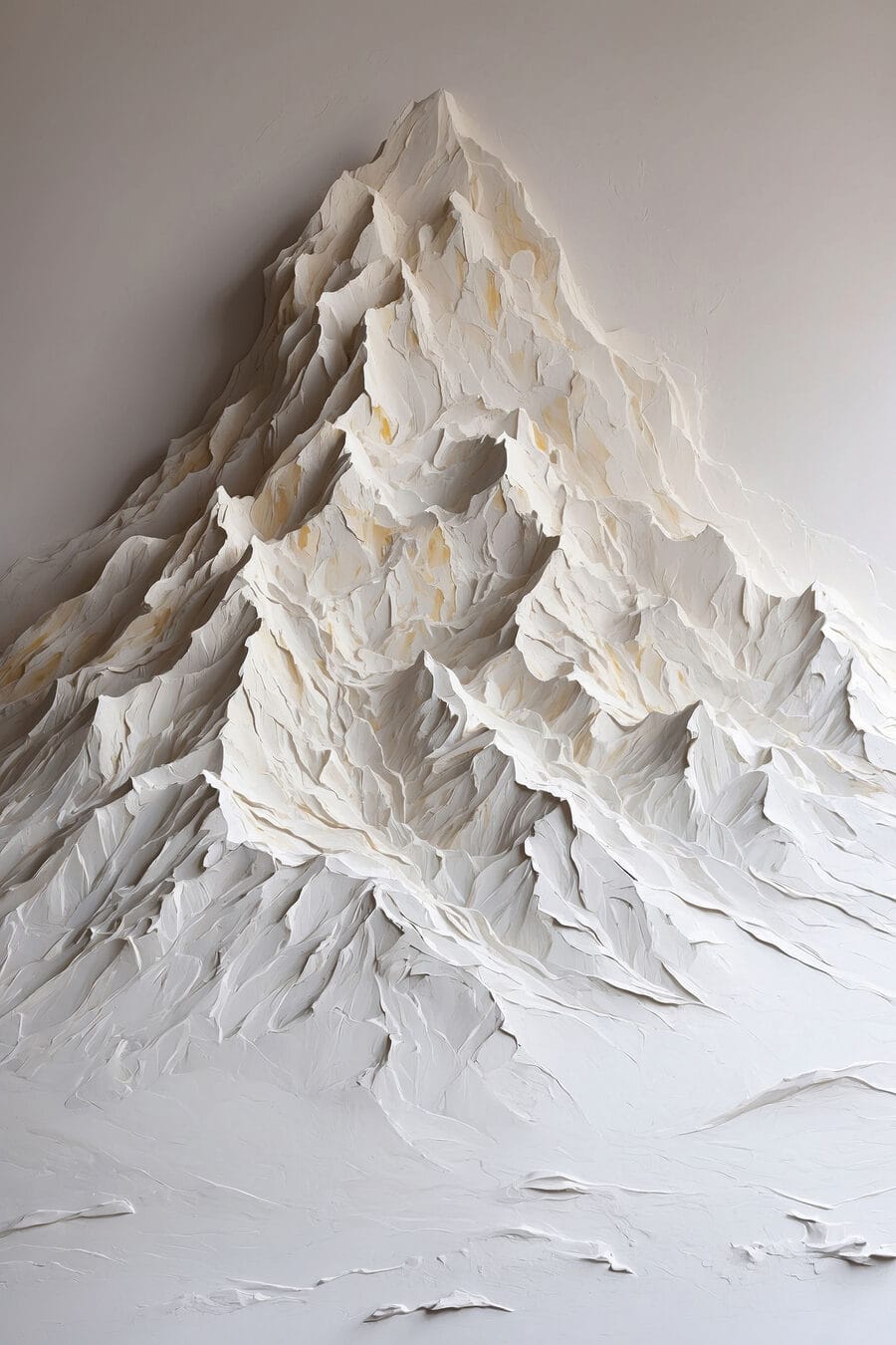 Montagne blanche plissée — motif complet