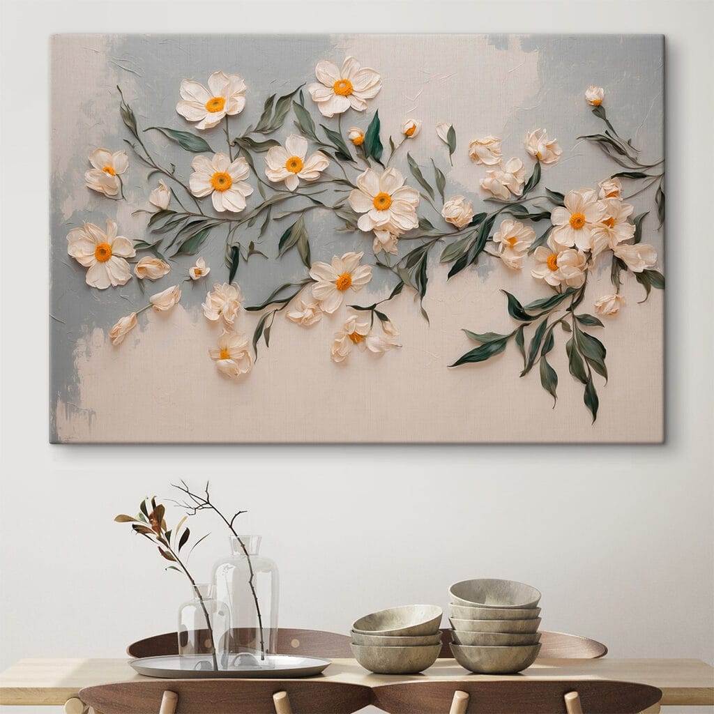 Rameau en fleurs blanches — intérieur 1