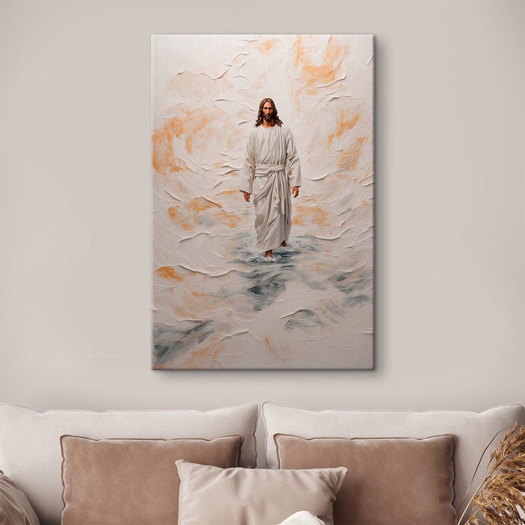 Jésus dans la lumière dans un intérieur