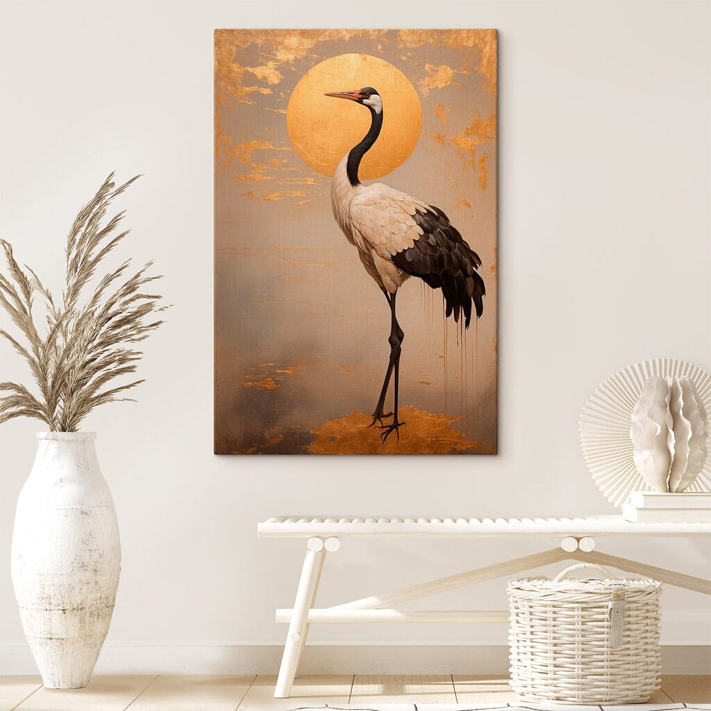 Grue au soleil doré — intérieur 1