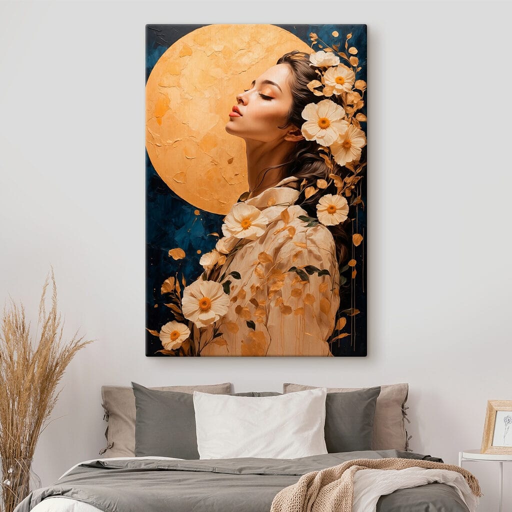 Robe fleurie, pleine lune — intérieur 1