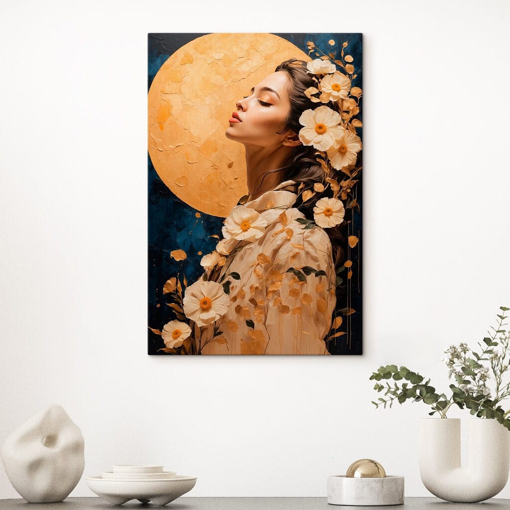 Robe fleurie, pleine lune — intérieur 3