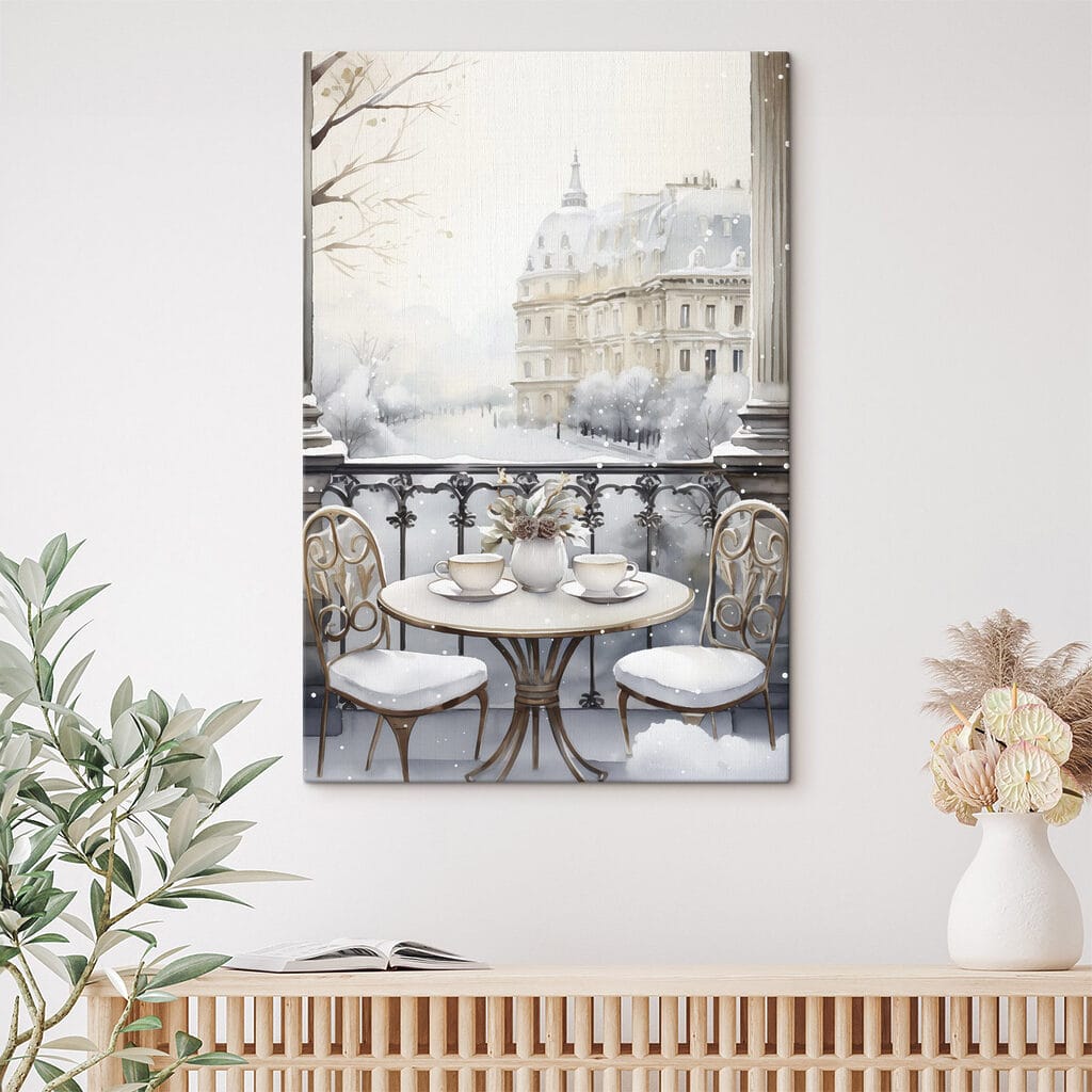Terrasse enneigée parisienne — intérieur 1
