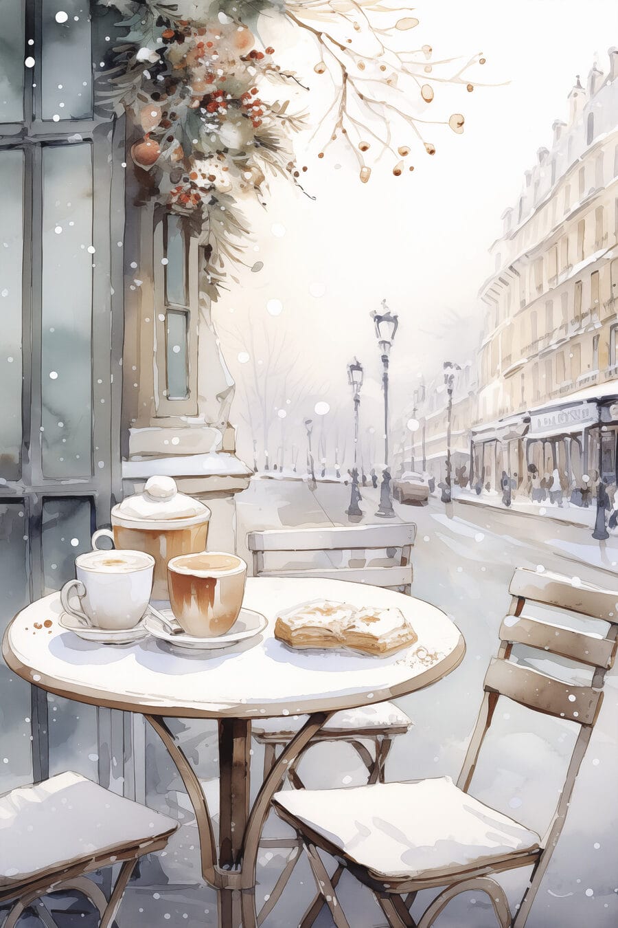 Café sur le boulevard — motif complet