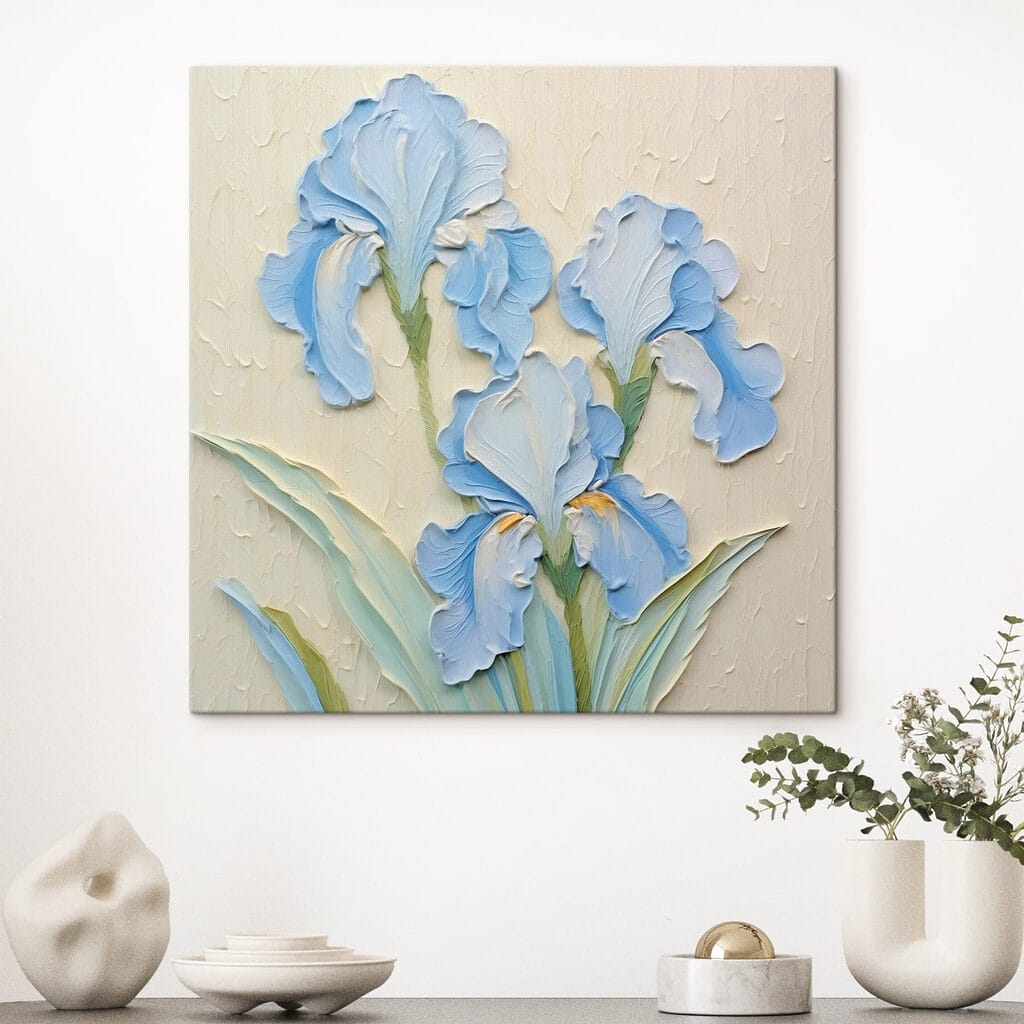 Iris bleu pâle — intérieur 1