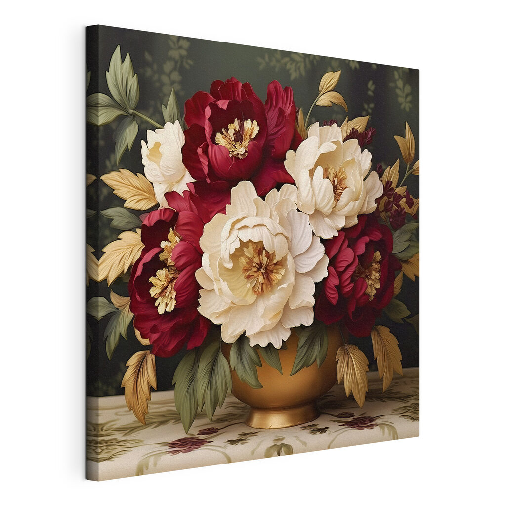 Pivoines rouges et blanches — vue du produit