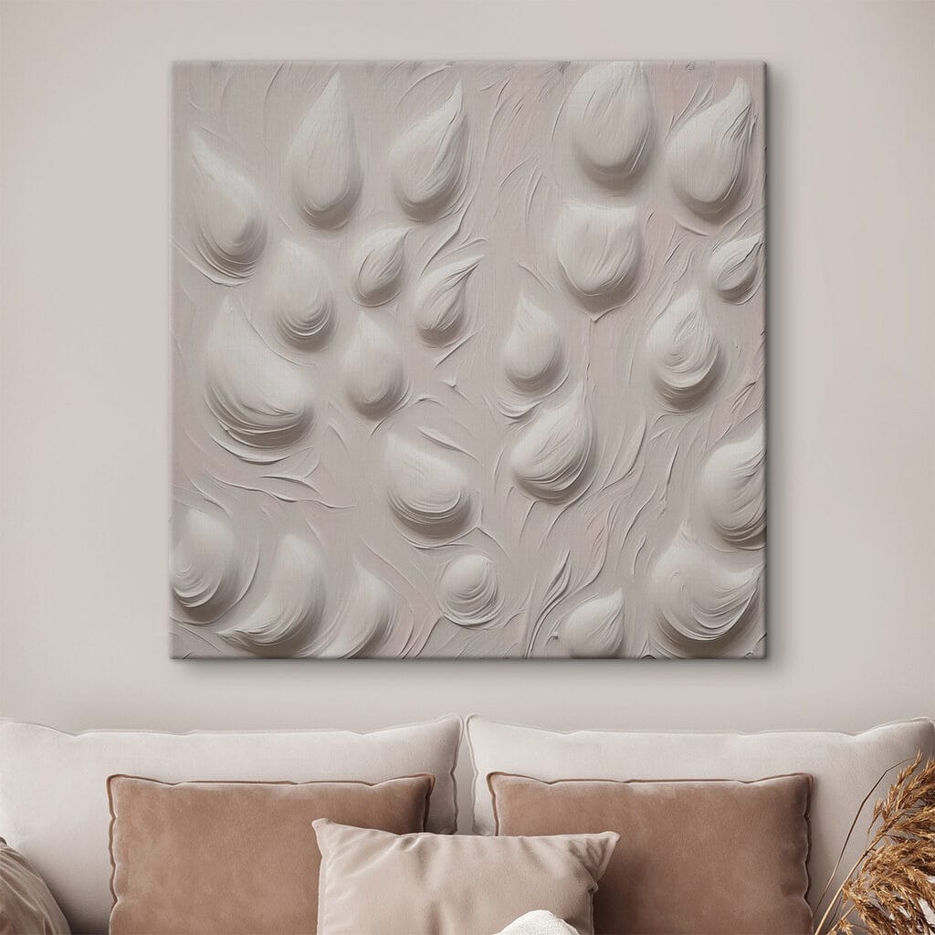 Gouttes blanches en mouvement — intérieur 1