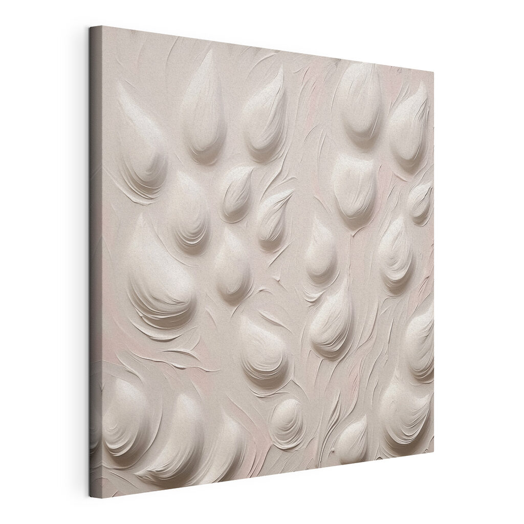 Gouttes blanches en mouvement — vue du produit