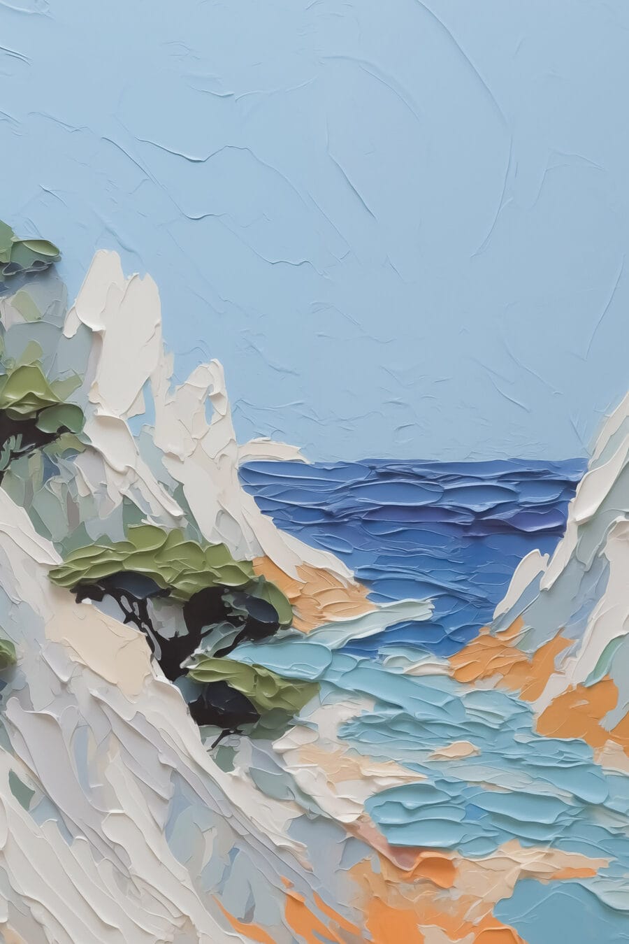 Crique aux rochers blancs — motif complet