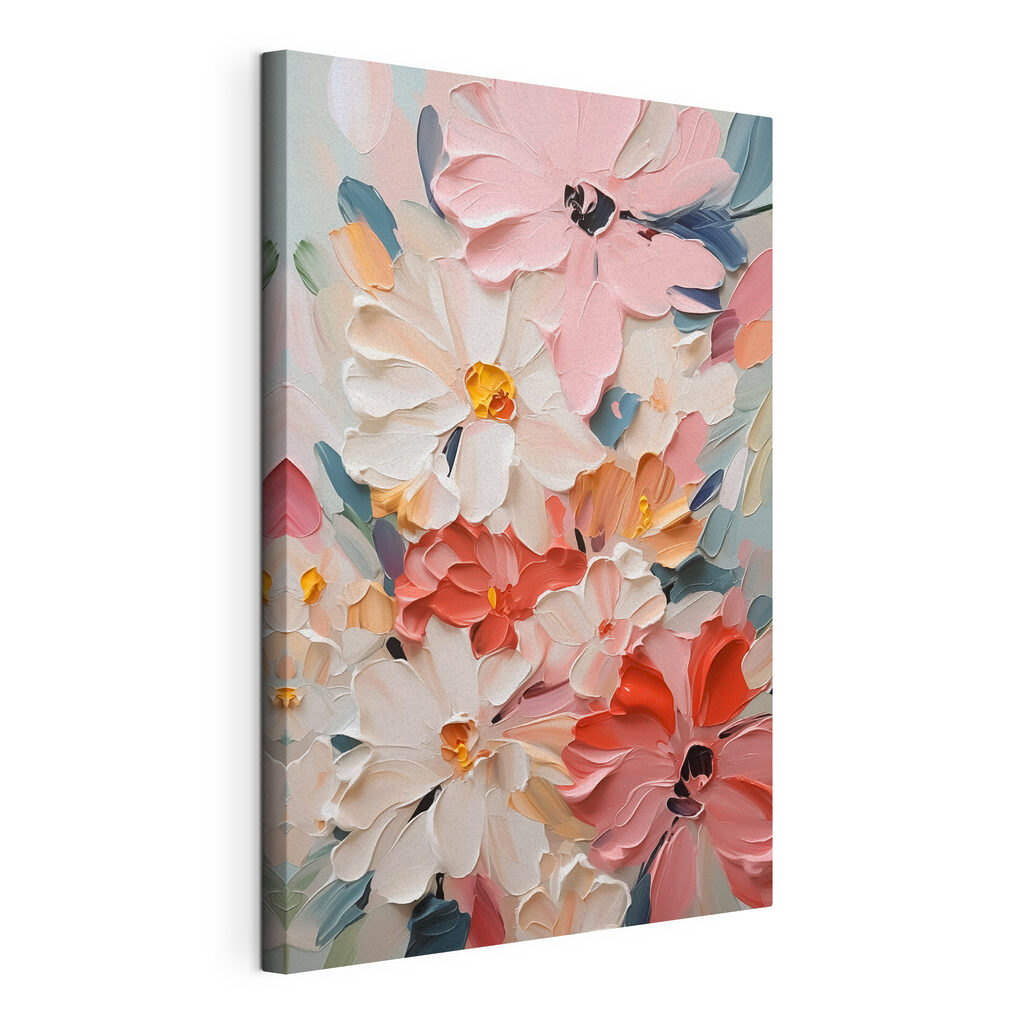 Fleurs roses en aplats — vue du produit