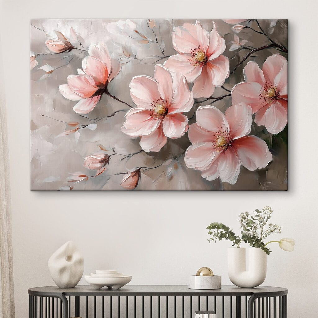 Rameaux fleuris rose tendre — intérieur 1