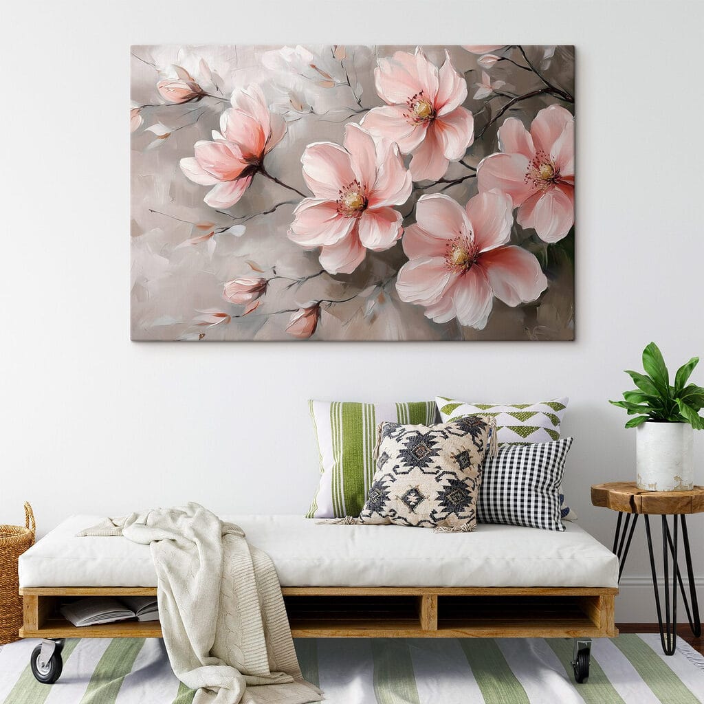 Rameaux fleuris rose tendre — intérieur 2