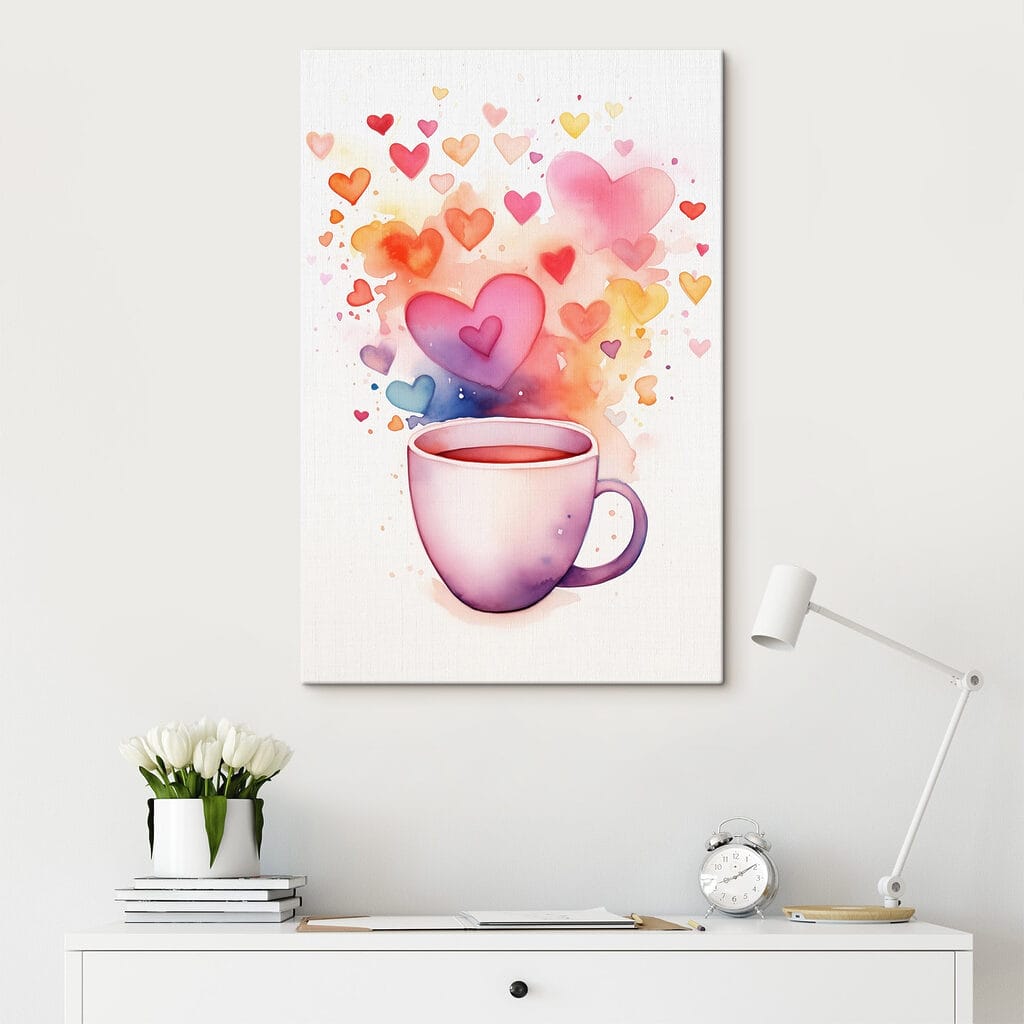 Tasse rose et cœurs — intérieur 2