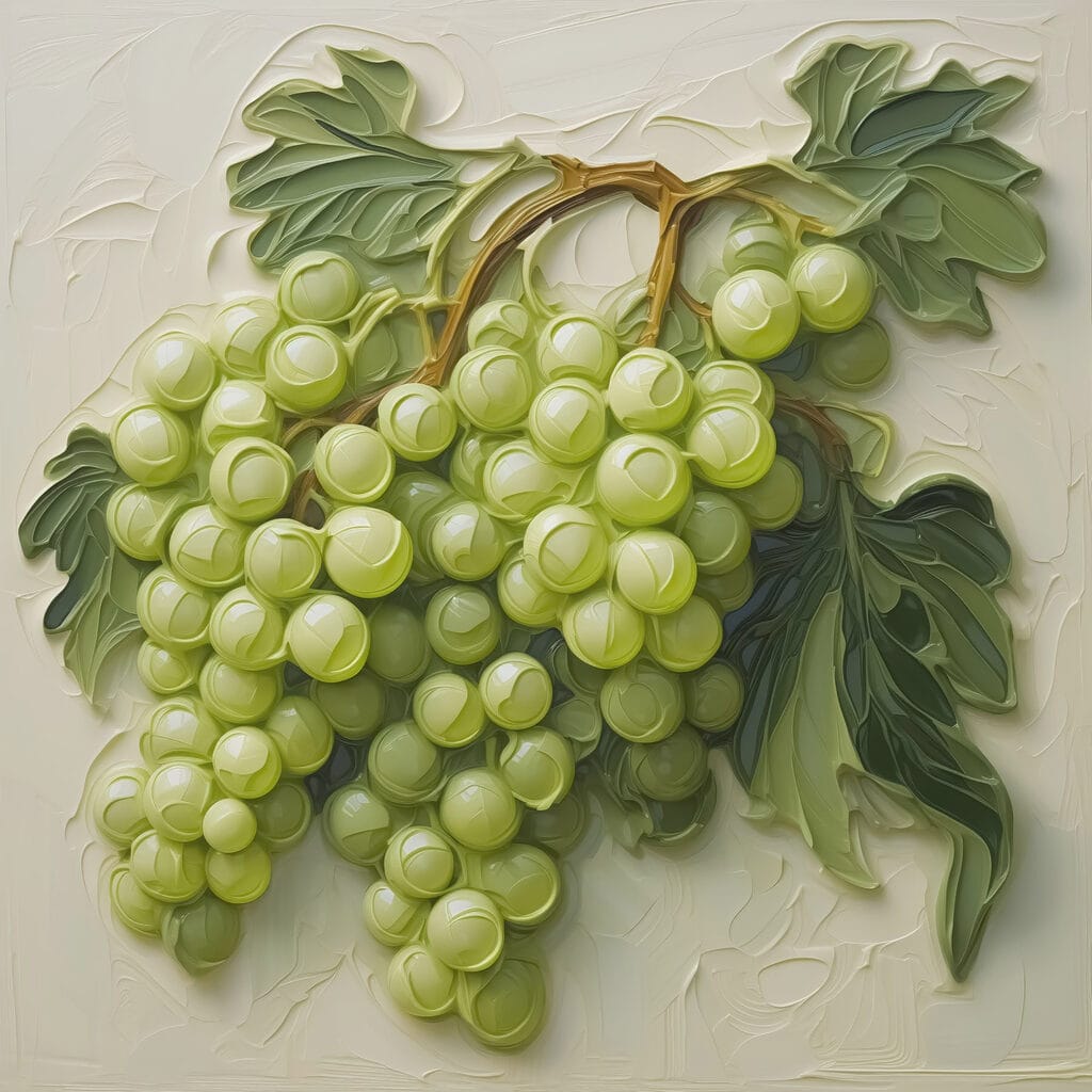Grappe de raisins verts — motif complet